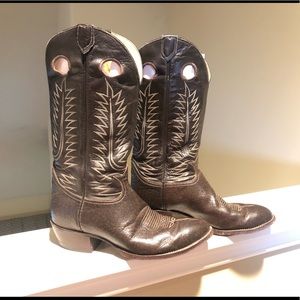 Vintage men’s Tony Lama caribou cowboy boots